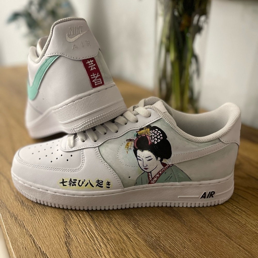 NEW 2022 NIKE Custom Handpainted Geisha Air Force 1​​​​​​​